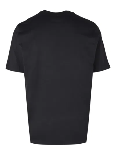 Msgm Rose-motif T-shirt In Black