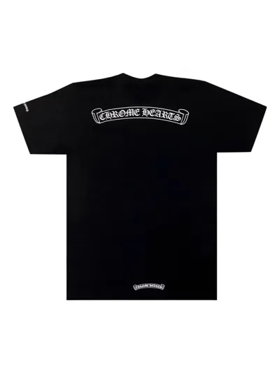 Chrome Hearts Scroll-logo Pocket T-shirt In Black