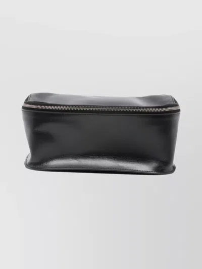 Rick Owens Travel Wallet With External Pocket And Handle In Black