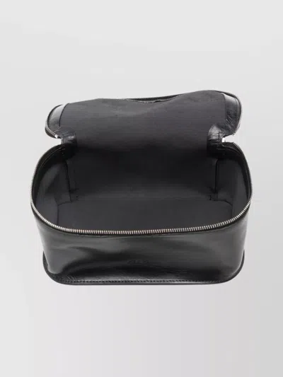 Rick Owens Travel Wallet With External Pocket And Handle In Black