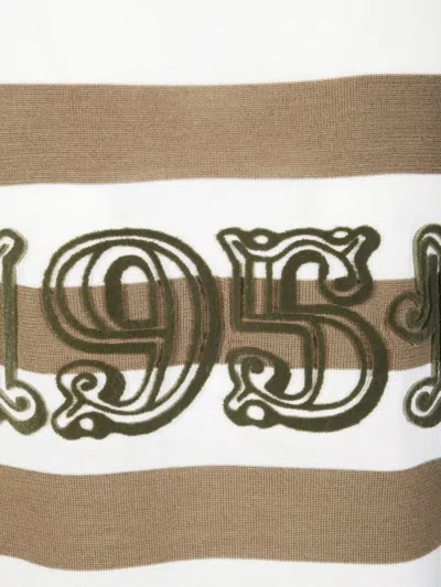 Max Mara Striped Knit Cardigan Embroidered Detail