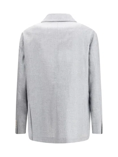 Brunello Cucinelli Deconstructed Blazer In Gray