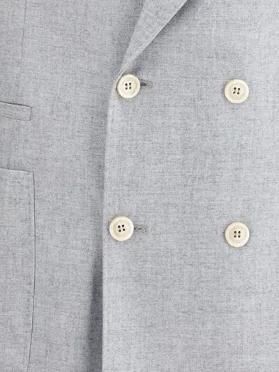 Brunello Cucinelli Deconstructed Blazer In Gray