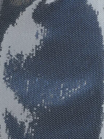 Coperni Logo Dress In Silver