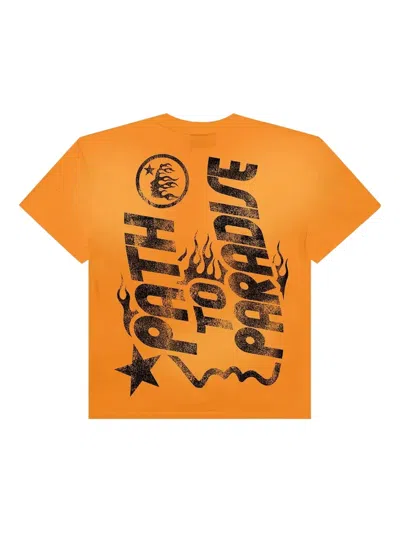 Hellstar Emblem T-shirt In Orange