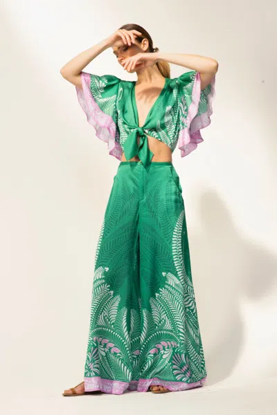 Poupette St Barth Pant Clea In Green