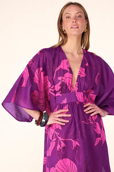 Poupette St Barth Kaftan Sol In Purple