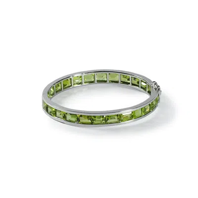 German Kabirski Women's Green / Silver Fasch Peridot Bangle In Multi