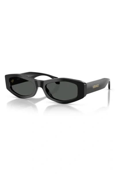 Versace 54mm Irregular Sunglasses In Black