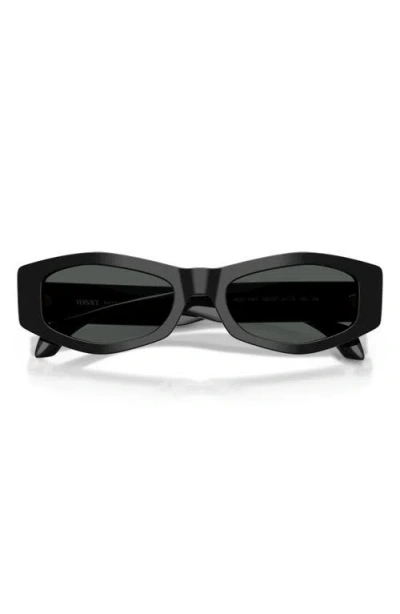Versace 54mm Irregular Sunglasses In Black
