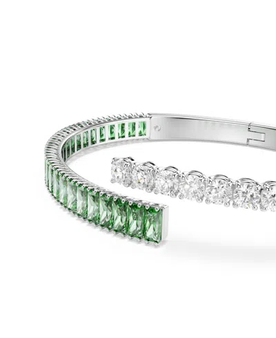 Swarovski Swaroski Matrix Rhodium Plated Bangle In Metallic