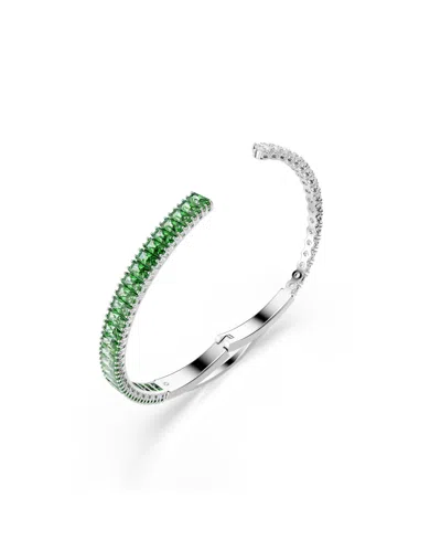 Swarovski Swaroski Matrix Rhodium Plated Bangle In Metallic