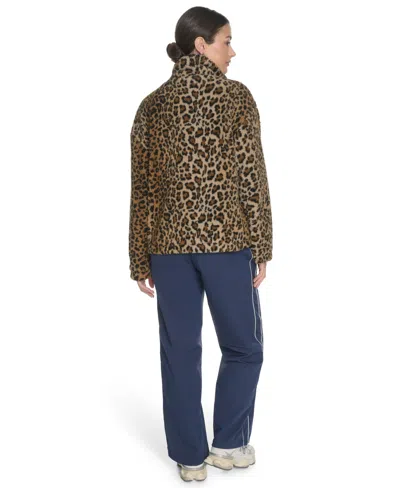 Levi's Women's Regular Stand Collar Sherpa Teddy Jacket In Brown