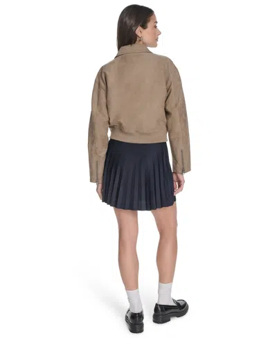 Levi's Women's Regular Faux Suede Bomber Jacket In Brown