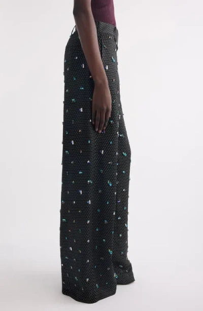 Dries Van Noten Chic Wide Leg Trousers Featuring Pockets In Multi