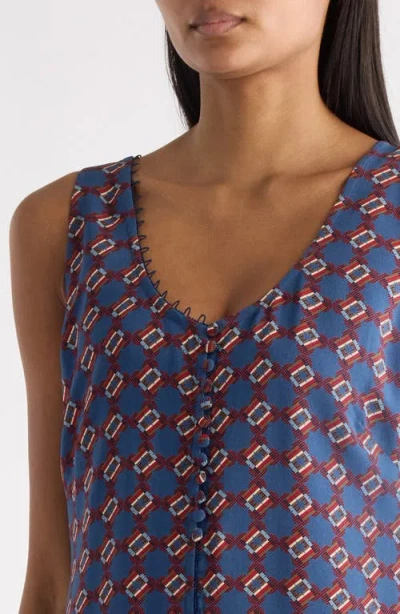 Dries Van Noten Dommy Tie Print Crepe Midi Dress In Multi