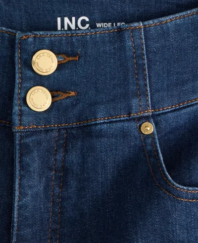 Inc International Concepts Petite High-rise Wide-leg Jeans, Macy's Exclusive In Black