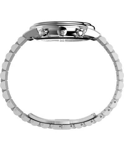 Timex Mens Green Tw2y23600 Waterbury Metropolitan Chronograph Stainless-steel Bracelet Watch In Metallic