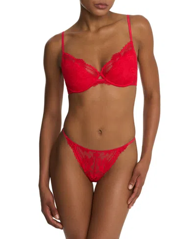 Natori Fleur Lightly Lined Underwire Bra In Red