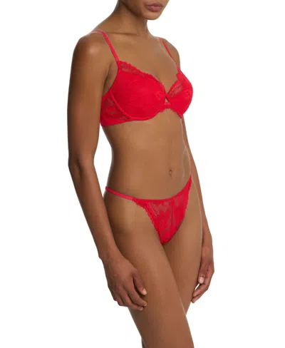 Natori Fleur Lightly Lined Underwire Bra In Red