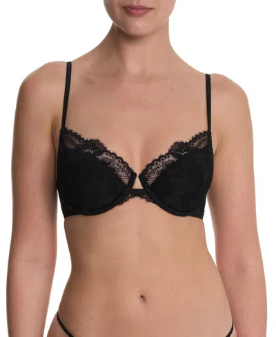 Natori Fleur Lightly Lined Underwire Bra Black In Black