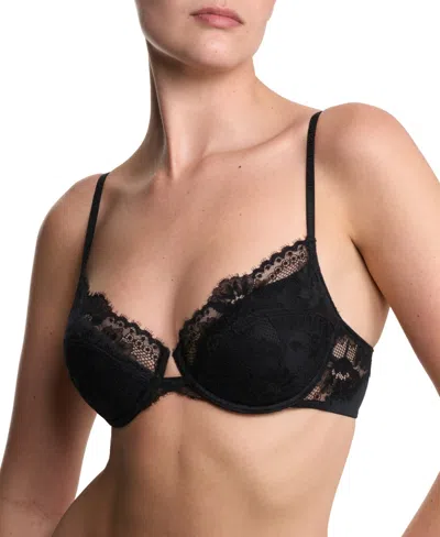 Natori Fleur Lightly Lined Underwire Bra Black In Black