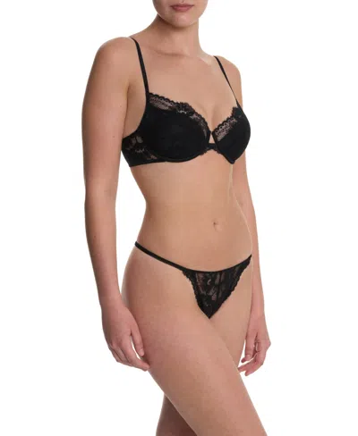 Natori Fleur Lightly Lined Underwire Bra Black In Black