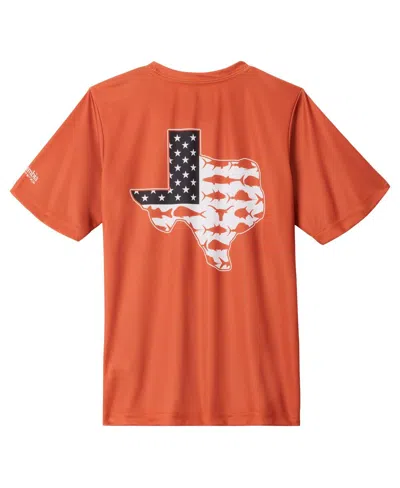 Columbia Big Boys And Girls Texas Orange Texas Longhorns Terminal Tackle Omni-shade T-shirt In Orange