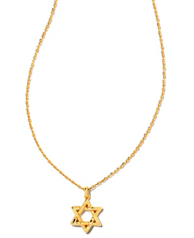 Kendra Scott 14k Gold Plated Over Brass Star Of David Pendant Necklace In Gold