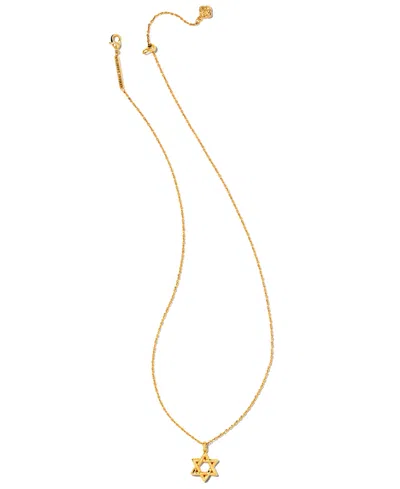 Kendra Scott 14k Gold Plated Over Brass Star Of David Pendant Necklace In Gold