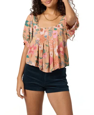 O'neill Women's Aubrielle Floral Print Short Sleeves Top In Multi