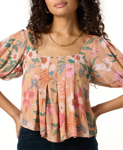 O'neill Women's Aubrielle Floral Print Short Sleeves Top In Multi