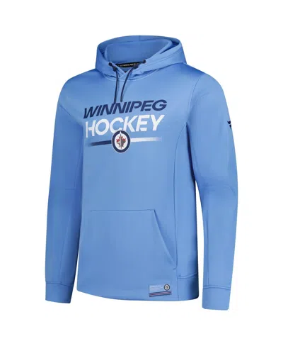 Fanatics Men's Light Blue Winnipeg Jets Fleece Pullover Hoodie In Blue