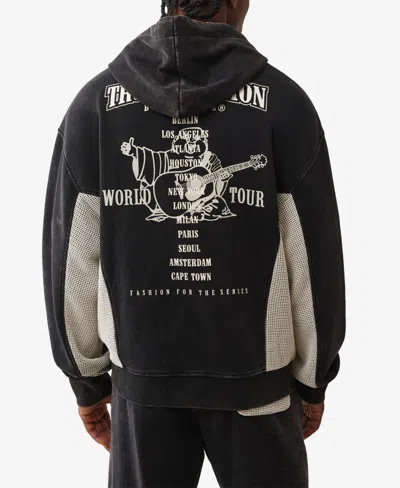 True Religion Men's Hooded Sweatshirt In Black