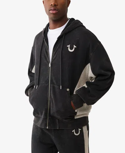 True Religion Men's Hooded Sweatshirt In Black