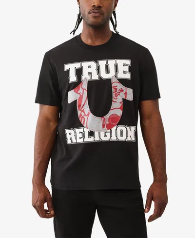 True Religion Men's Terry Horseshoe Appliqué T-shirt In Black