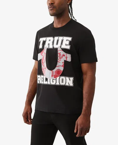 True Religion Men's Terry Horseshoe Appliqué T-shirt In Black