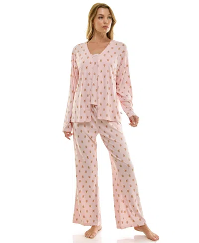 Sincerely Jules Women's 3-piece Pointelle Set In Pink