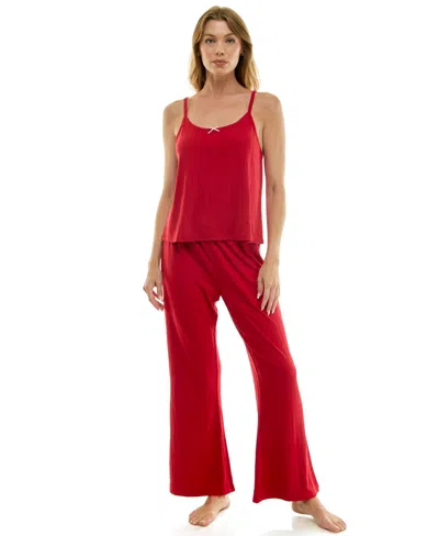 Sincerely Jules Women's 3-piece Pointelle Set In Burgundy