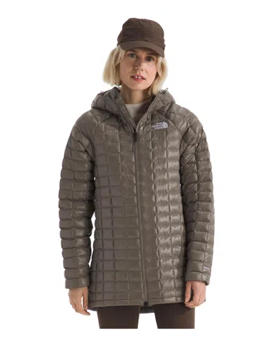 The North Face Women's Thermoball Hooded Parka Jacket In Brown