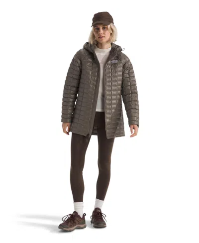 The North Face Women's Thermoball Hooded Parka Jacket In Brown