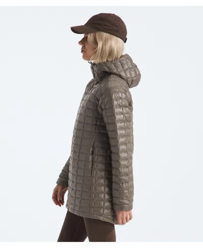 The North Face Women's Thermoball Hooded Parka Jacket In Brown