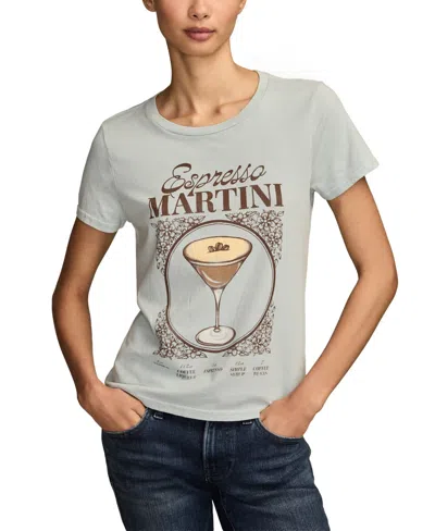 Lucky Brand Women's Espresso Martini Classic Crew Neck T-shirt In Blue