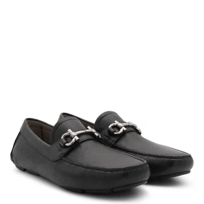 Ferragamo Flat Shoes Blacks And Greys In Black