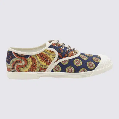 Valentino Sneaker Bay By Bay Denim Print In Multi