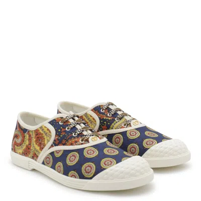 Valentino Sneaker Bay By Bay Denim Print In Multi