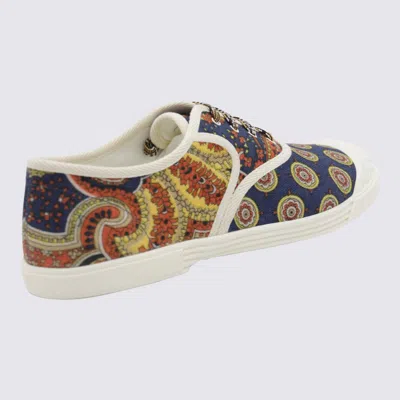 Valentino Sneaker Bay By Bay Denim Print In Multi