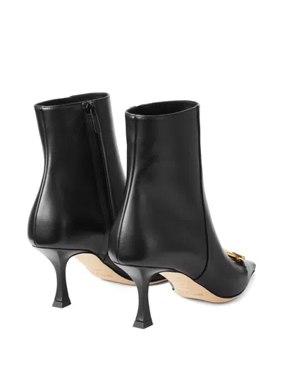 Jimmy Choo Ryker Leather Ankle Boots In Black