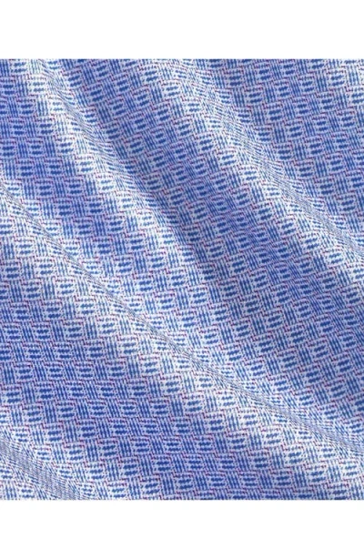 David Donahue Regular Fit Micro Print Cotton Dobby Dress Shirt In Multi