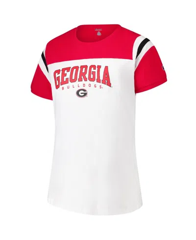 Fanatics Women's White Georgia Bulldogs Plus Size Winning Gear T-shirt In White